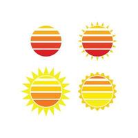 Sonne-Symbol. Sonne-Vektor-Illustration. Sonne-Logo. Sonne einfaches Zeichen vektor