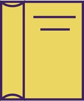 gul bok, illustration, vektor, på en vit bakgrund. vektor