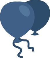 blaue Luftballons, Illustration, Vektor auf weißem Hintergrund.