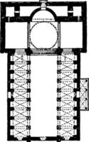 plan von san nicola in bari vintage gravur aus dem 12. jahrhundert. vektor