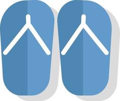 blaue Flip-Flops, Illustration, Vektor auf weißem Hintergrund.