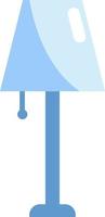 blaue Lampe, Symbolabbildung, Vektor auf weißem Hintergrund