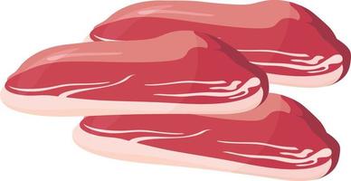 frisches Fleisch, Illustration, Vektor auf weißem Hintergrund.