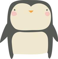 fett pingvin, illustration, vektor på vit bakgrund.
