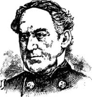 David glasgow farragut, årgång illustration vektor