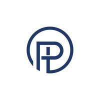 p-Brief-Logo-Vorlage vektor