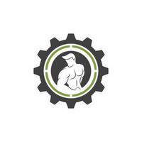 Fitness-Logo-Design-Vektor-Illustration-Symbol vektor