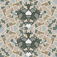 kalejdoskop sömlös mönster i klotter stil. hand dragen optisk illusioner mosaik- prydnad. vektor