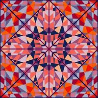 dekoratives Kaleidoskop-Mosaik-Ornament. abstrakte Formen nahtloses Muster. vektor
