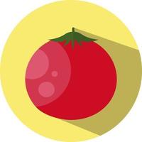 färsk röd tomat, illustration, vektor, på en vit bakgrund. vektor