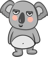 glücklicher Koala, Illustration, Vektor auf weißem Hintergrund