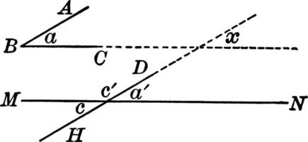 zwei parallele Linien, Vintage Illustration. vektor