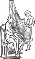 organ, årgång illustration. vektor