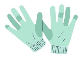 handschuhe element von winterkleidung und oberbekleidung vektor