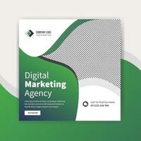 Design für digitale Marketing-Social-Media-Beitragsvorlagen vektor