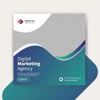 Design für digitale Marketing-Social-Media-Beitragsvorlagen vektor