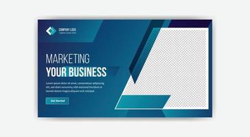 vermarkten sie ihr business-thumbnail-banner-design vektor