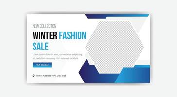 vinter- mode försäljning Miniatyr baner mall design vektor