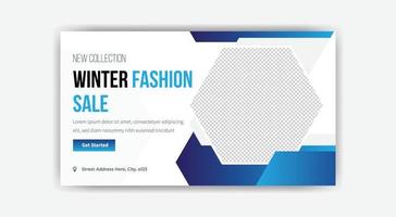 Wintermode-Verkauf Thumbnail-Banner-Template-Design vektor