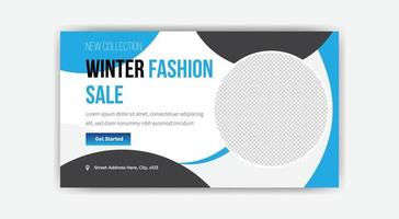 Wintermode-Verkauf Thumbnail-Banner-Template-Design vektor