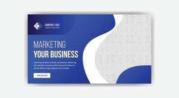 vermarkten sie ihr business-thumbnail-banner-design vektor