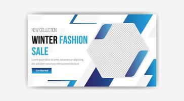 Wintermode-Verkauf Thumbnail-Banner-Template-Design vektor