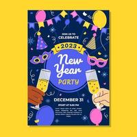 Partyplakat des neuen Jahres vektor