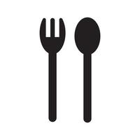 sked och gaffel logotyp vektor