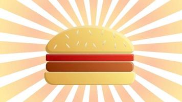 hand gezeichnete vektorillustration mit hamburger. verwendet für Poster, Banner, T-Shirt-Druck, Taschendruck, Abzeichen und Logo-Design vektor