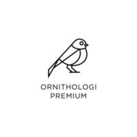 Ornitholgi-Logo-Design-Icon-Vorlage vektor