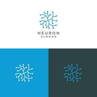 nervcell logotyp ikon design vektor