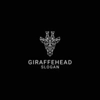 Giraffenkopf-Design-Symbol-Logo-Vorlage vektor
