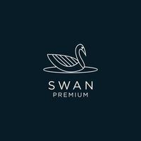 Schwan-Design-ico-Logo-Vorlage vektor