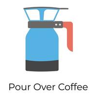 häll över kaffe vektor