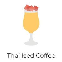 thailändischer Eiskaffee vektor