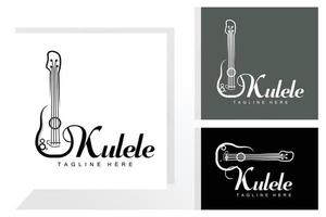 minimalistisches ukulele-musiklogodesign, ukulele-gitarrenvektor. Ukulele-Logo-Design vektor