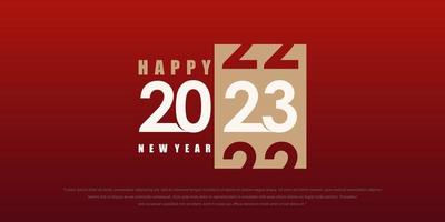 2023 guten Rutsch ins neue Jahr Logo-Text-Design. 2023 Zahlenentwurfsvorlage. Vektor-Illustration. vektor