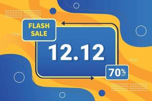 12.12 Flash Sale bis zu 70 Prozent des Bannerdesigns vektor