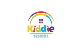 Kiddie Schule elementare bunte Vektor-Logo-Design-Illustration vektor