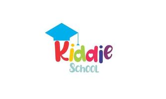 Kiddie Schule elementare bunte Vektor-Logo-Design-Illustration vektor