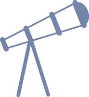 Sterngucken durch Teleskop, Illustration, Vektor auf weißem Hintergrund.