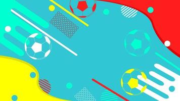 abstrakt bakgrund färgrik blå röd gul fotboll design vektor illustration