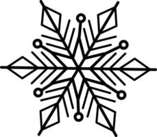 Schneeflocke-Symbol. editierbares Vektorpiktogramm isoliert auf weißem Hintergrund. trendige Kontursymbole für mobile Apps und Website-Design. Premium-Icon-Pack im trendigen Linienstil. vektor