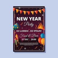 Partyplakat des neuen Jahres vektor
