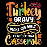 Thanksgiving-T-Shirt-Design, fröhliches Thanksgiving-Element, dankbarer Truthahn vektor