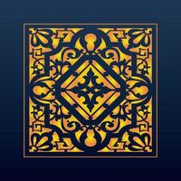 dekorativ abstrakt geometrisk bakgrund guld arabicum prydnad dö skära mönster vektor