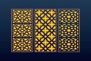 dekorativ abstrakt geometrisk islamic bakgrund elegant ornament kort cnc skära vektor