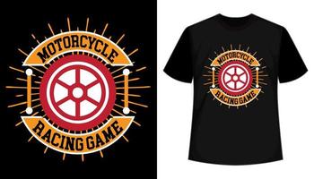 motorcykel tävlings spel vektor t-shirt design mall.