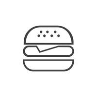 hamburger-vektorsymbol-illustration desigh vektor