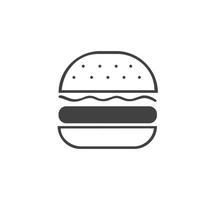 hamburger-vektorsymbol-illustration desigh vektor